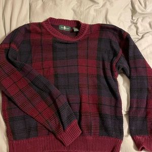 Chunky Warm Plaid Sweater